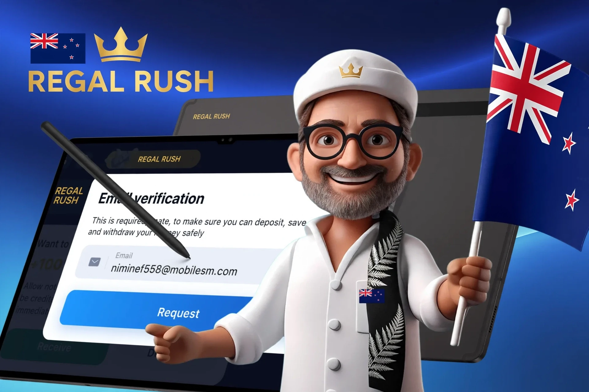 Details of the identity verification procedure on the Regal Rush Casino platform