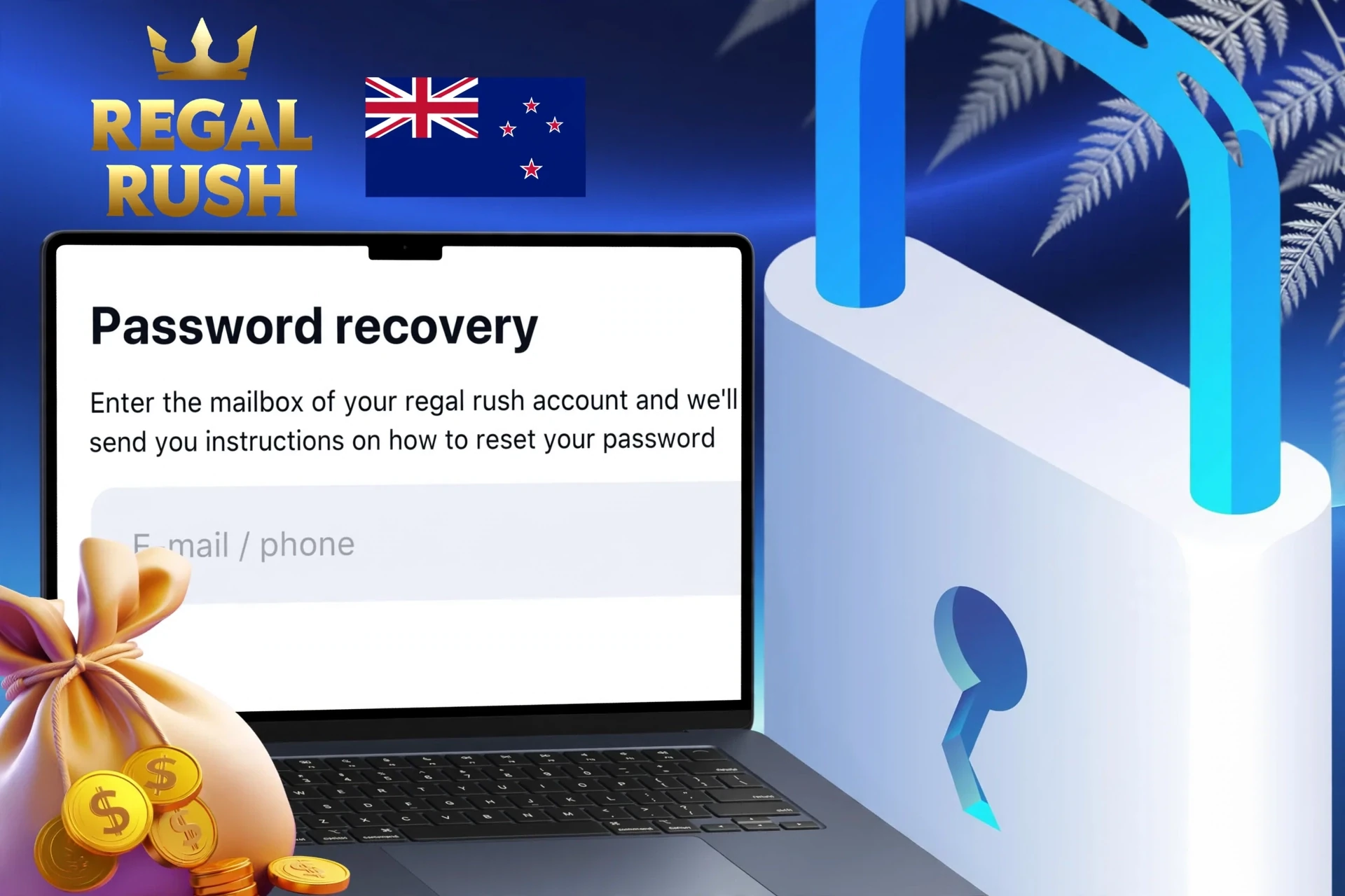 Algorithm for restoring access to Regal Rush Casino account in case of password loss